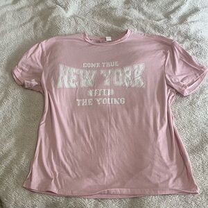 SHEIN New York 1968 T-Shirt Pink